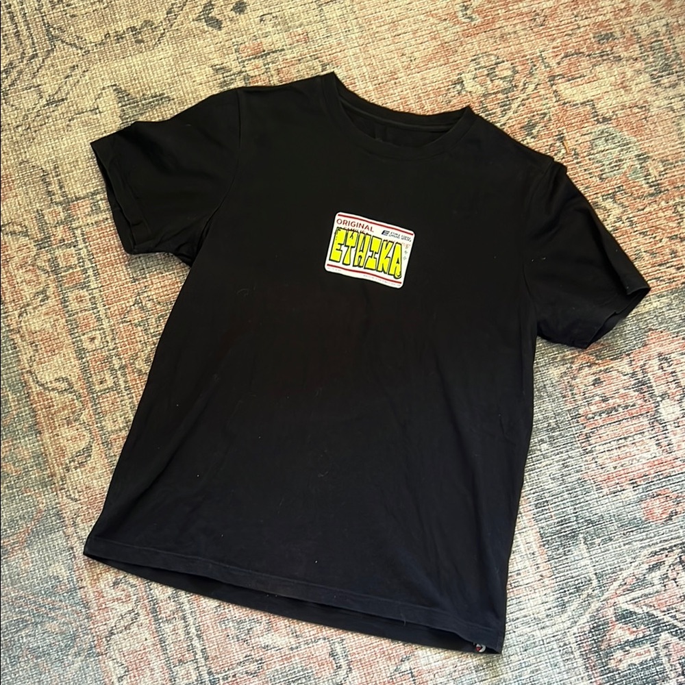 Ethika Boys Black Graphic T-Shirt Size Large